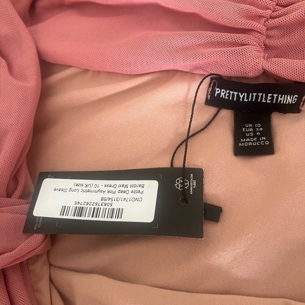 PrettyLittleThing Blush Pink Mesh Dress - Picture 4 of 4